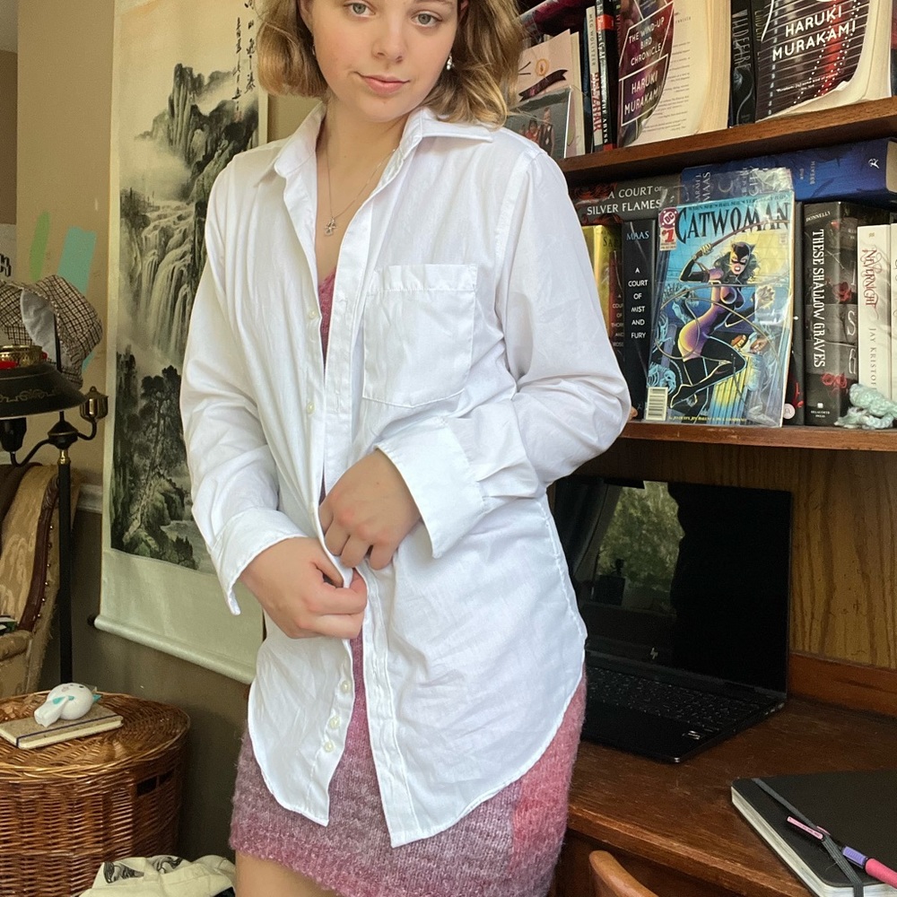 Small white button down